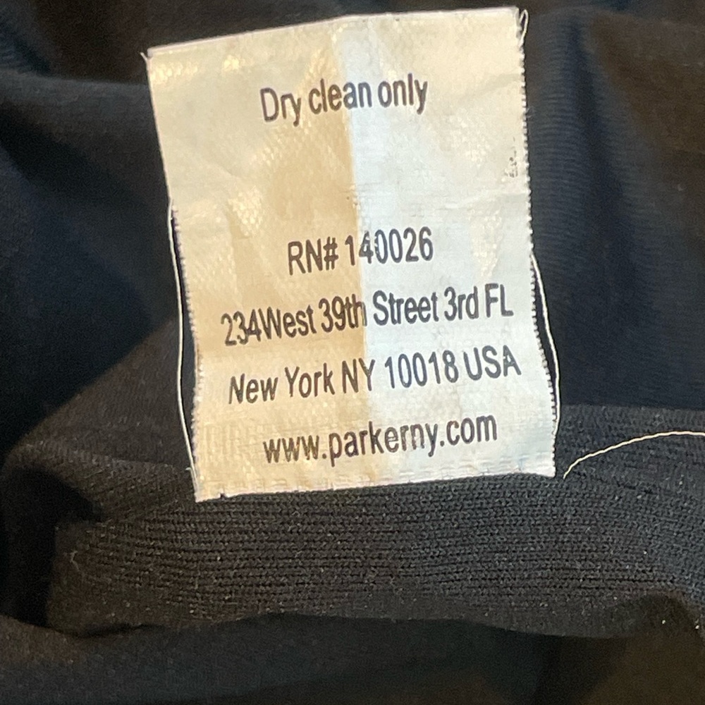 Parker Short Sleeve Midi Dress, accent piping, b/w Pattern, SzS, EUC - Picture 12 of 12